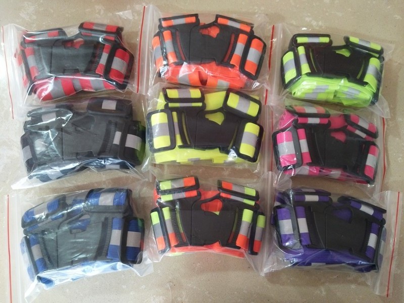 Colorful Reflective Safety Strap Vest for Running or Cycling