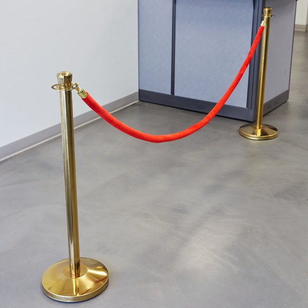 Height 930mm concrete metal crowd control barrier red carpet poles