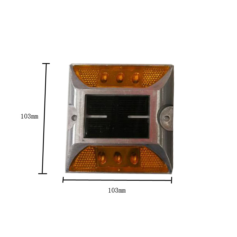 Flashing Light LED Warning Light Orange Casting Aluminum Solar Powered Lamp Road Stud for Pathway road