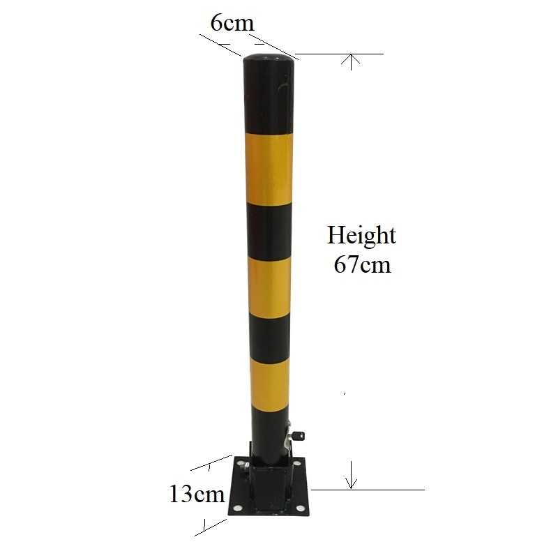 Height 670mm collapsible car parking bollard traffic warning post parking space blocker