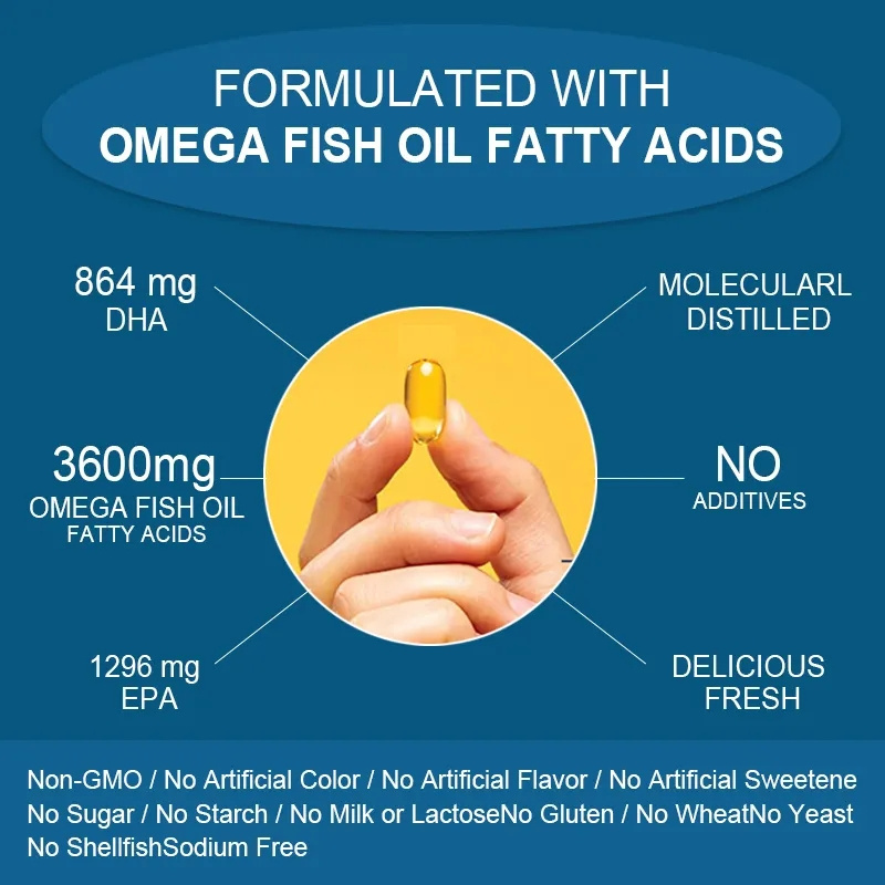 OEM/ODM/OBM Halal Deep Sea Fish Oil Supplements Soft Capsule Omega 3 18/12 Omega 3 Fish Oil Capsules Enhancement Of Immunity