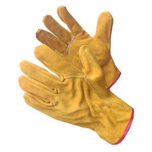 Personal Protection Driver Gloves Made of Goat grain leather elastic shirred keystone thumb Driving Gloves