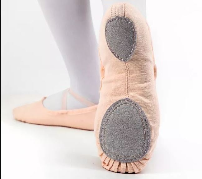 Girls Leather Ballet Shoes Pink Dance Gymnastics Shoes/ Split Sole Flat ballet shoes