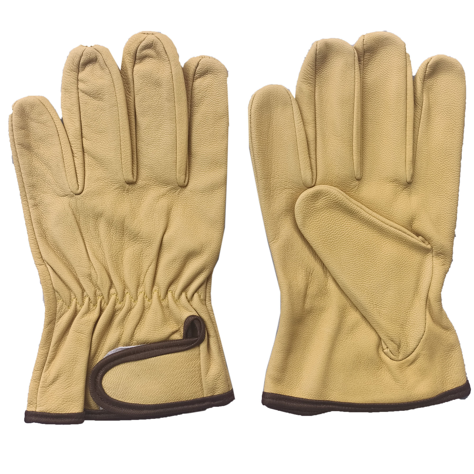 Personal Protection Driver Gloves Made of Goat grain leather elastic shirred keystone thumb Driving Gloves