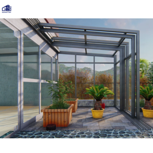 Sunnyjoy Modern Conservatory Sunrooms Prefabricated Winter Garden Retractable Sunroom