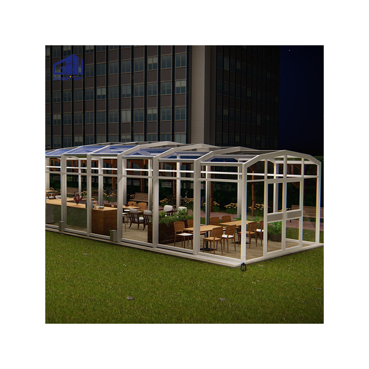 Foshan Factory Customized Sun Room Outdoor Glass Room For Garden Glass House Sunrooms