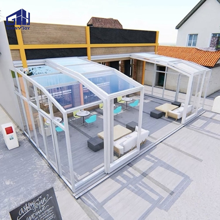 Extendable Glass Sunroom With Retractable Roof For Sale Portable Sunroom Four Season Solarium