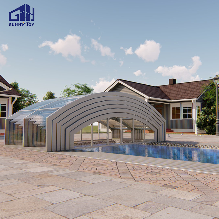 Sunny Outdoor Swimming Pool Dome Cover Retractable Swimming Pool Enclosures