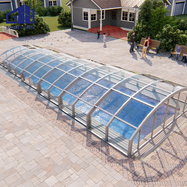 Sunny Outdoor Swimming Pool Dome Cover Retractable Swimming Pool Enclosures