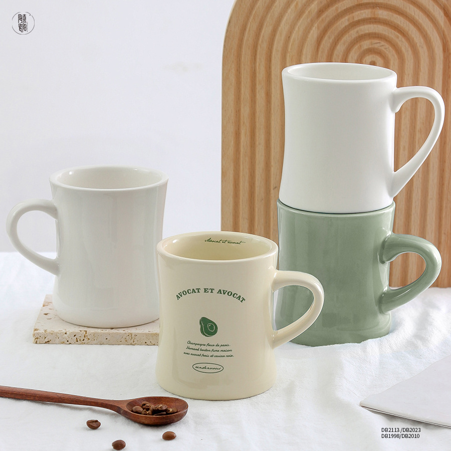 Wholesale nordic gift Porcelain tea espresso cup Custom Logo message Creative Coffee Ceramic Mugs