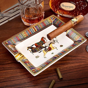 European modern porcelain ashtrays cigar portable ceramic custom ashtray luxury