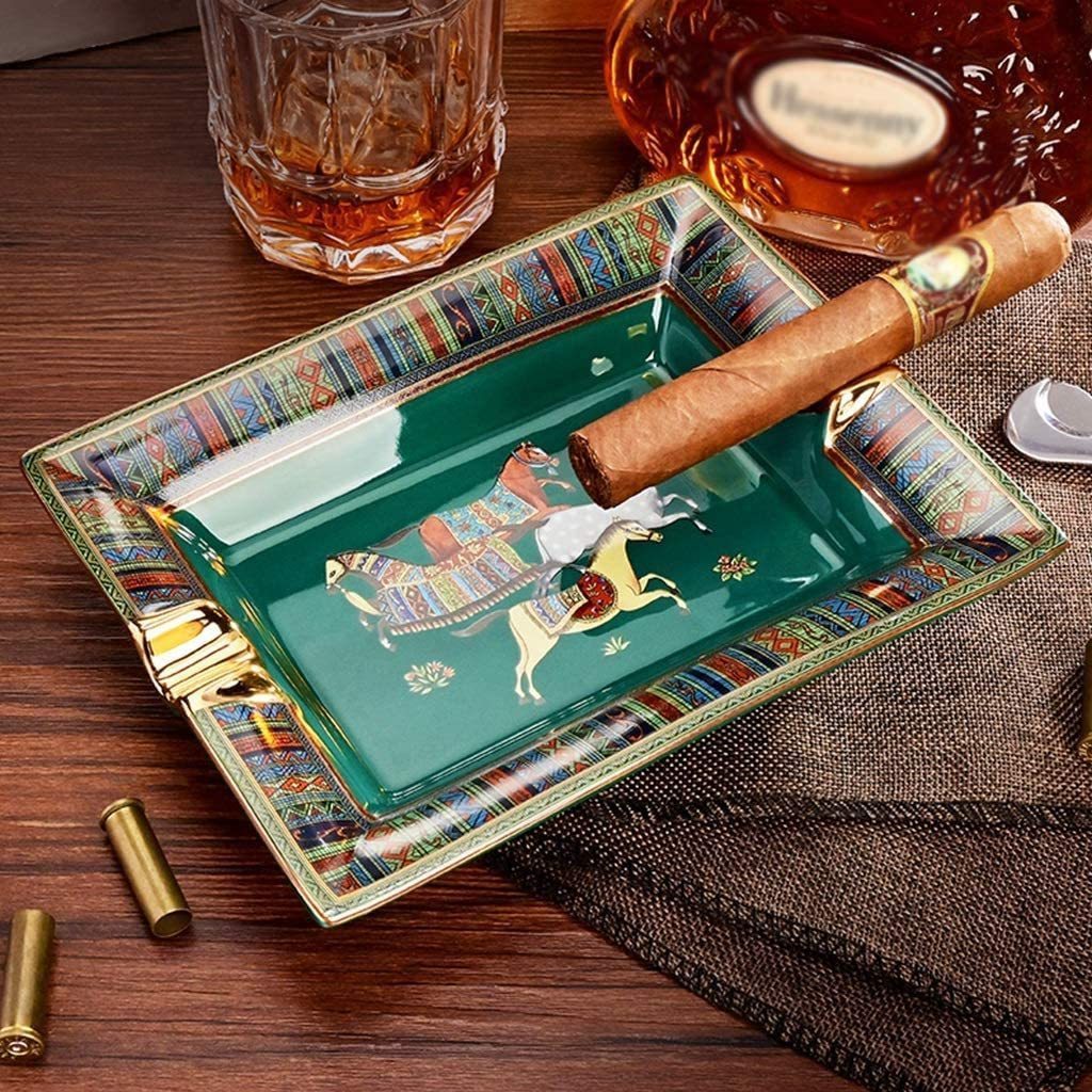 European modern porcelain ashtrays cigar portable ceramic custom ashtray luxury