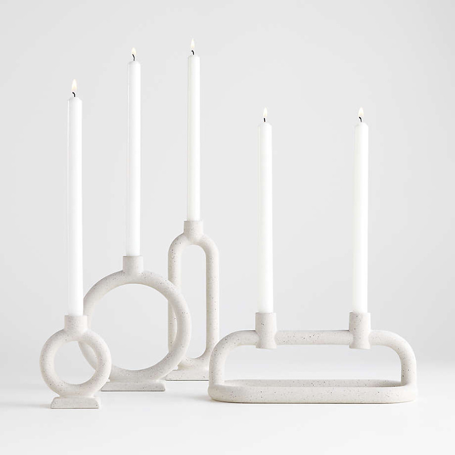 Wholesale Nordic Custom Geometric Candle Stick Home Wedding Decoration Unique Creative Ceramic Candle Holder for Candlestick