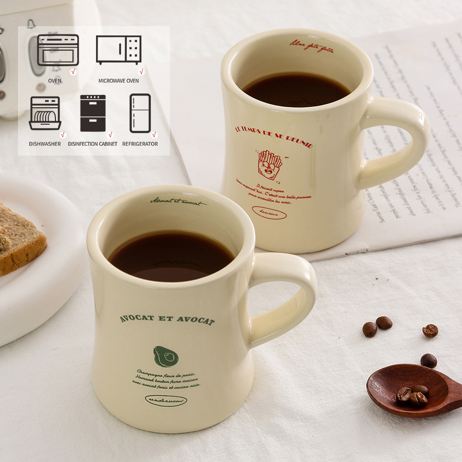 Wholesale nordic gift Porcelain tea espresso cup Custom Logo message Creative Coffee Ceramic Mugs