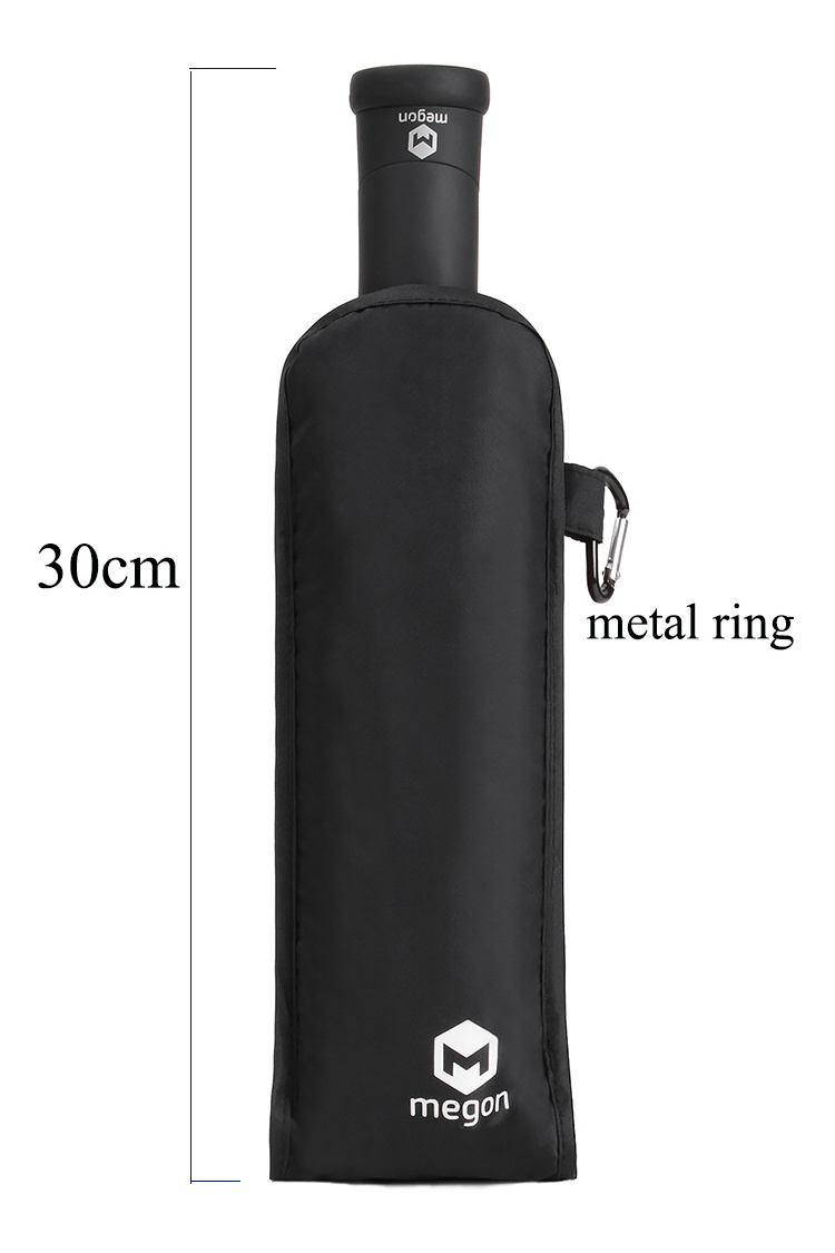 Lightweight Compact Travel Automatic Open Close Folding Umbrella torch handle Led Flashlight Folding Umbrella