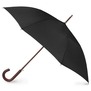 23 inch wooden shaft high fashion good quality with logo print straight umbrella for hotel