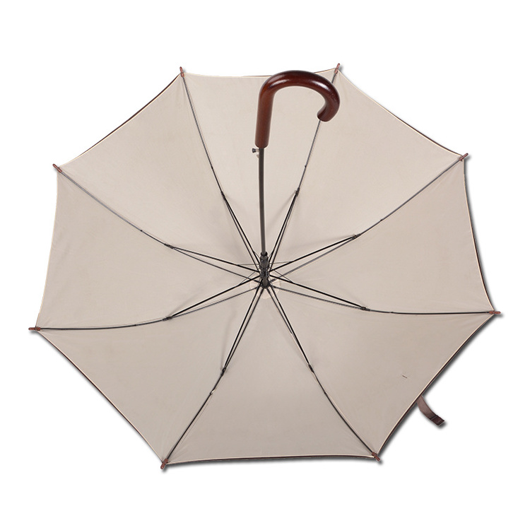 luxurious wooden handle exceptional 2 layers Umbrella  for the rain