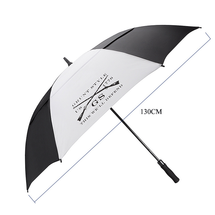 Golf club 30 inch Durable good quality double layers windproof golf umbrella wholesale custom stick golf umbrella for man