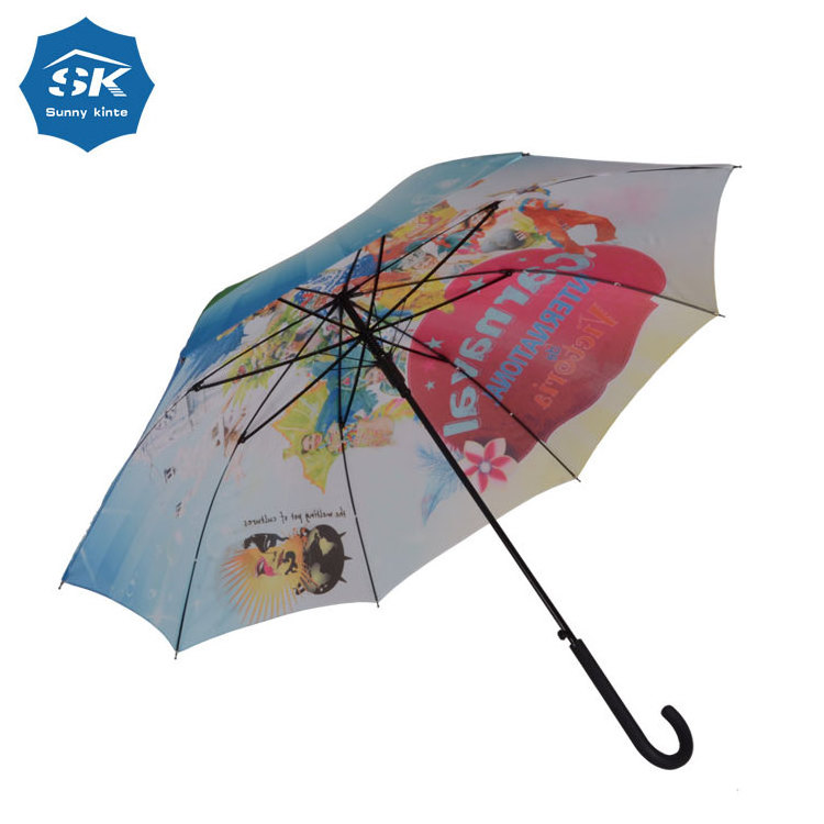 Factory cheaper full sublimation African art printing umbrellas oil painting umbrella