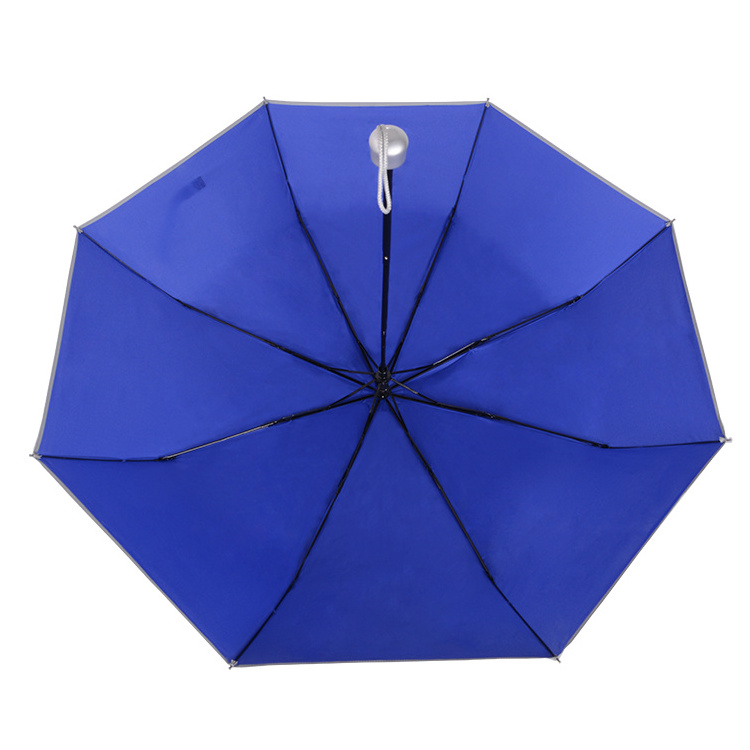 Rst Sunny rainy manual 3 fold 21inch mini umbrella with reflective edge