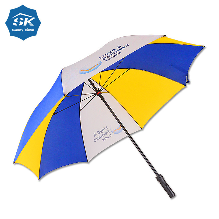 Manual open 60Inch sublimation umbrella blanks plastic umbrella handle with a lock for tip