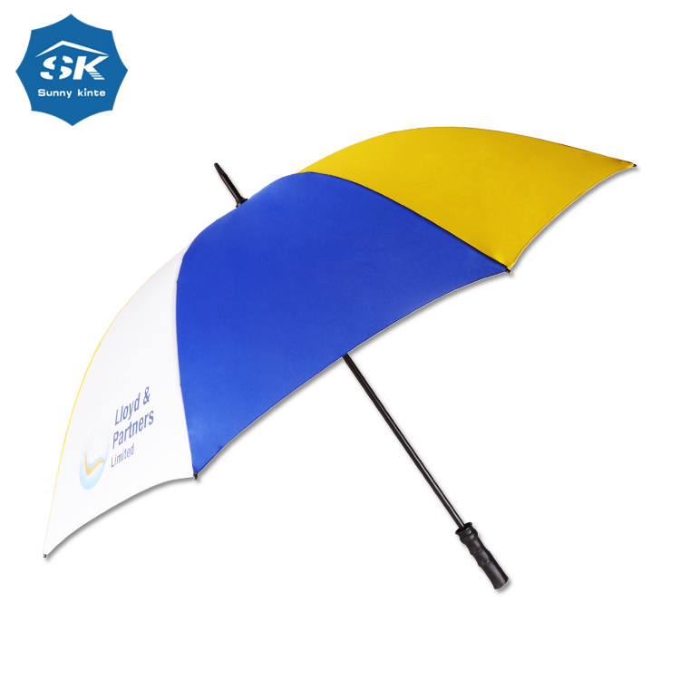 Manual open 60Inch sublimation umbrella blanks plastic umbrella handle with a lock for tip