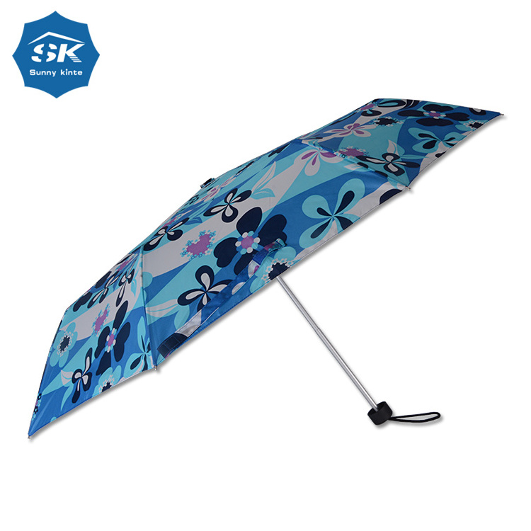 Manual open 3 folding 8 ribs light weight sun uv 100 indian umbrella for kids decoration