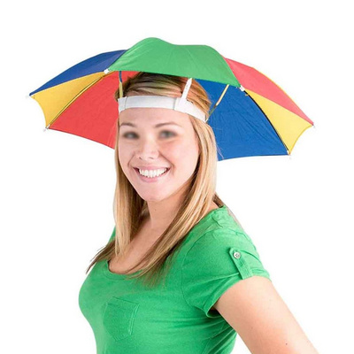 Manufacturer wholesale kids colorful head umbrella hat from sun