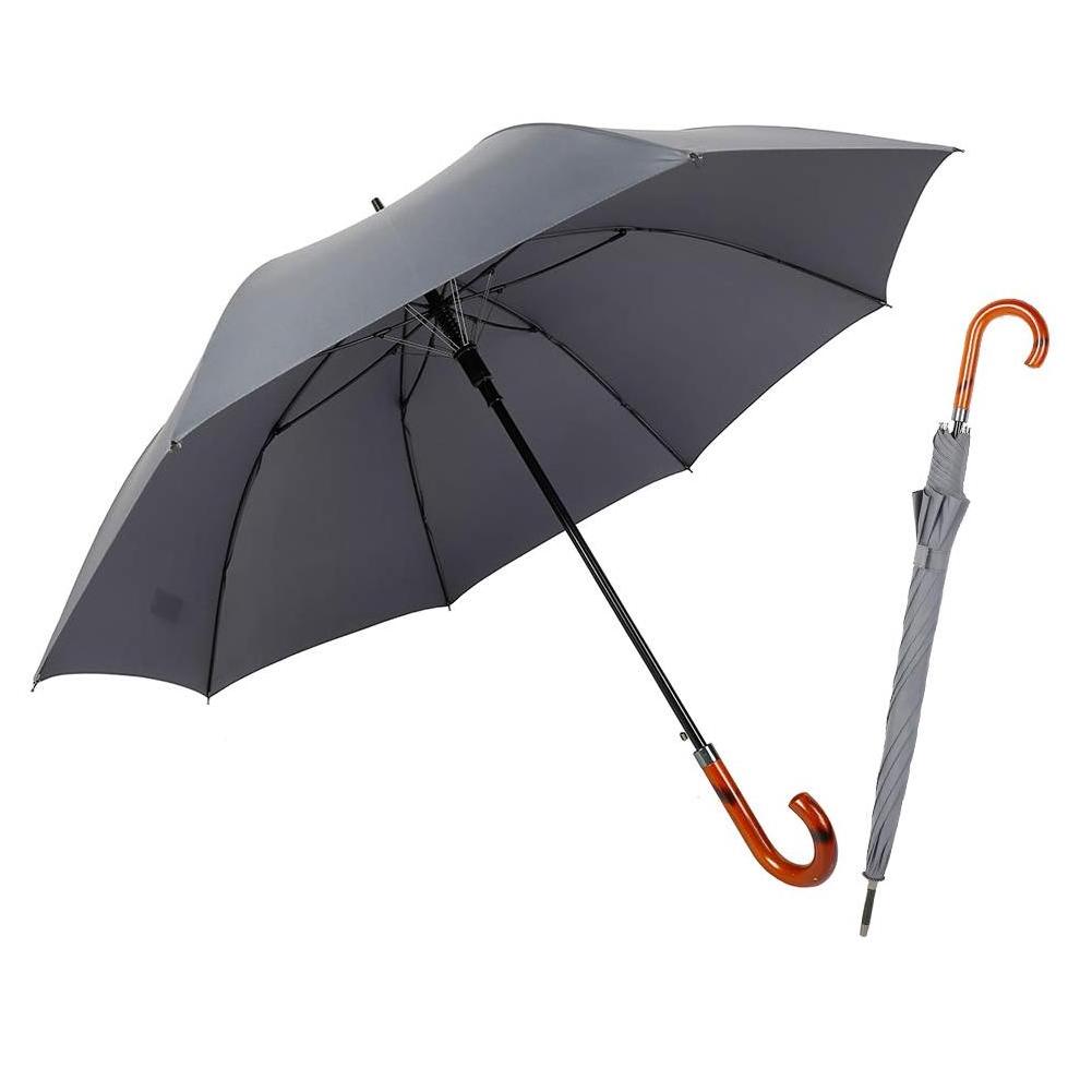 23 inch wooden hook handle good quality commercial big umbrellas for the rain waterproof umbrella floral