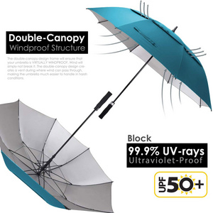 68IN extra size  windproof double layer compact waterproof pongee golf outdoor bali beach umbrella