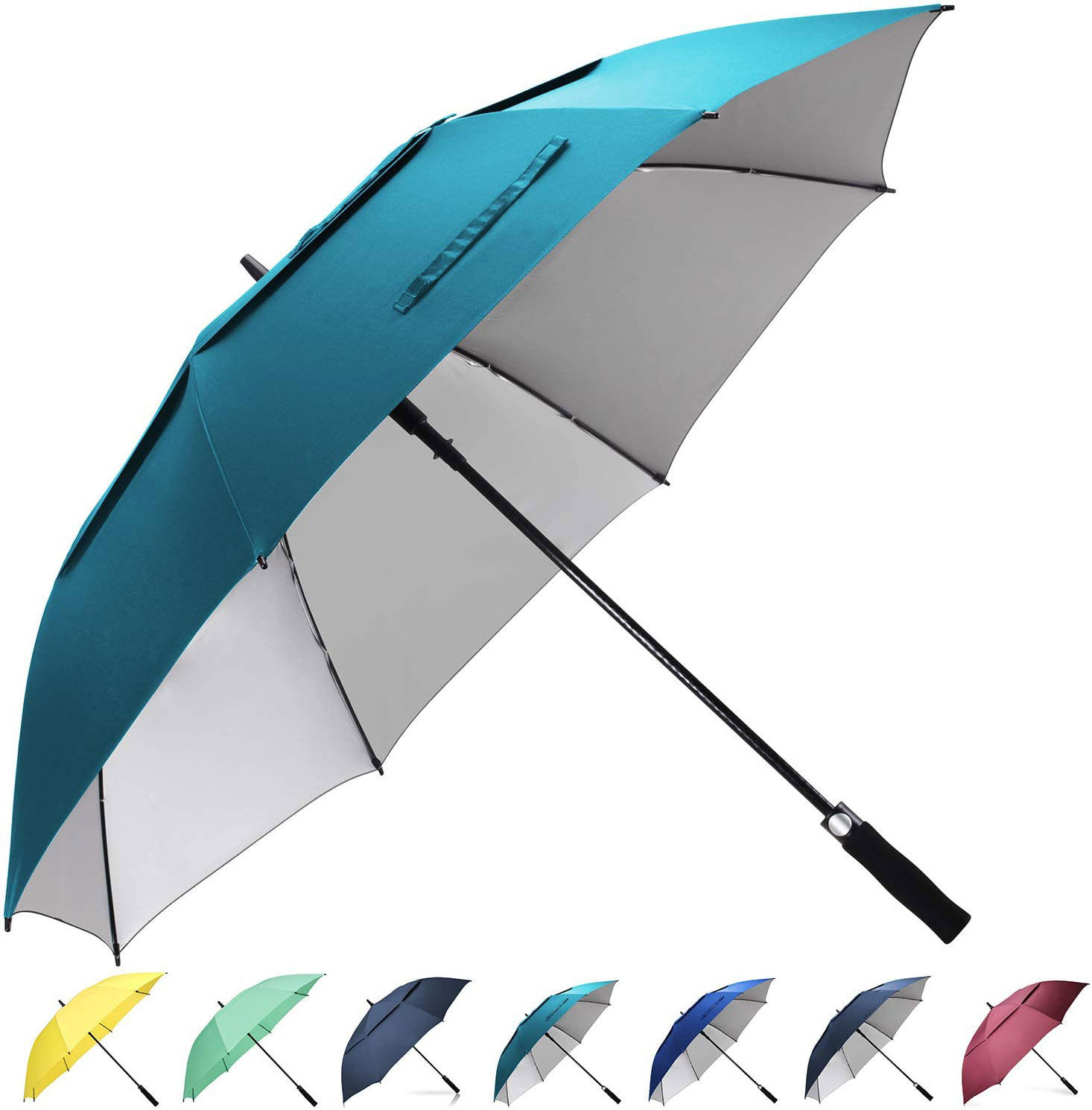 68IN extra size  windproof double layer compact waterproof pongee golf outdoor bali beach umbrella