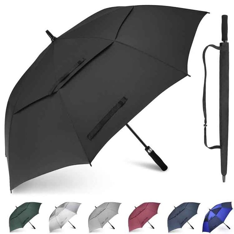 60IN Automatic 210T pongee waterproof outdoor umbrella patio breaker umbrella bag