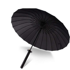 China factory wholesale 24k sword umbrella black katana umbrella