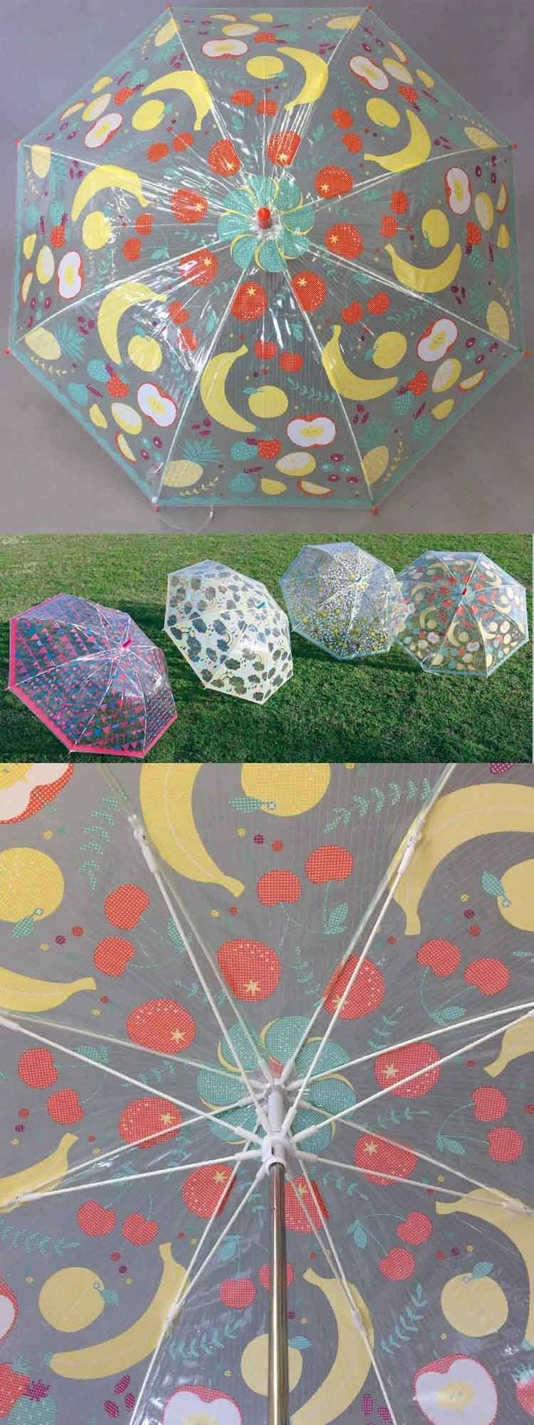 Mini portable for little child transparent kids umbrella with a whistle children umbrella frocks