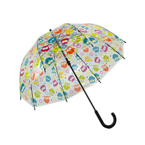 Manual open 8K dome colorful Customized frozen design clear umbrella bulk customise logo