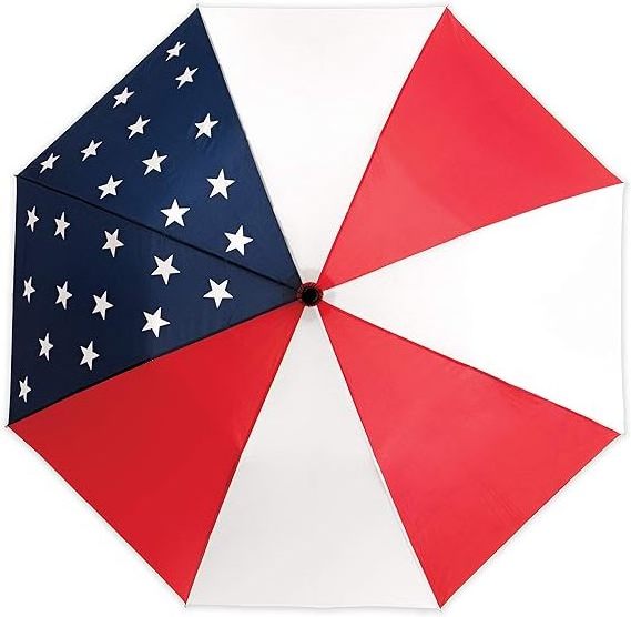 2024 US American Flag Umbrella Folding Nylon Umbrella with Digital Printing Techniques for Automotive and Travel Agency Use