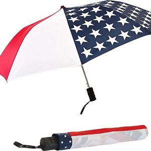 2024 US American Flag Umbrella Folding Nylon Umbrella with Digital Printing Techniques for Automotive and Travel Agency Use