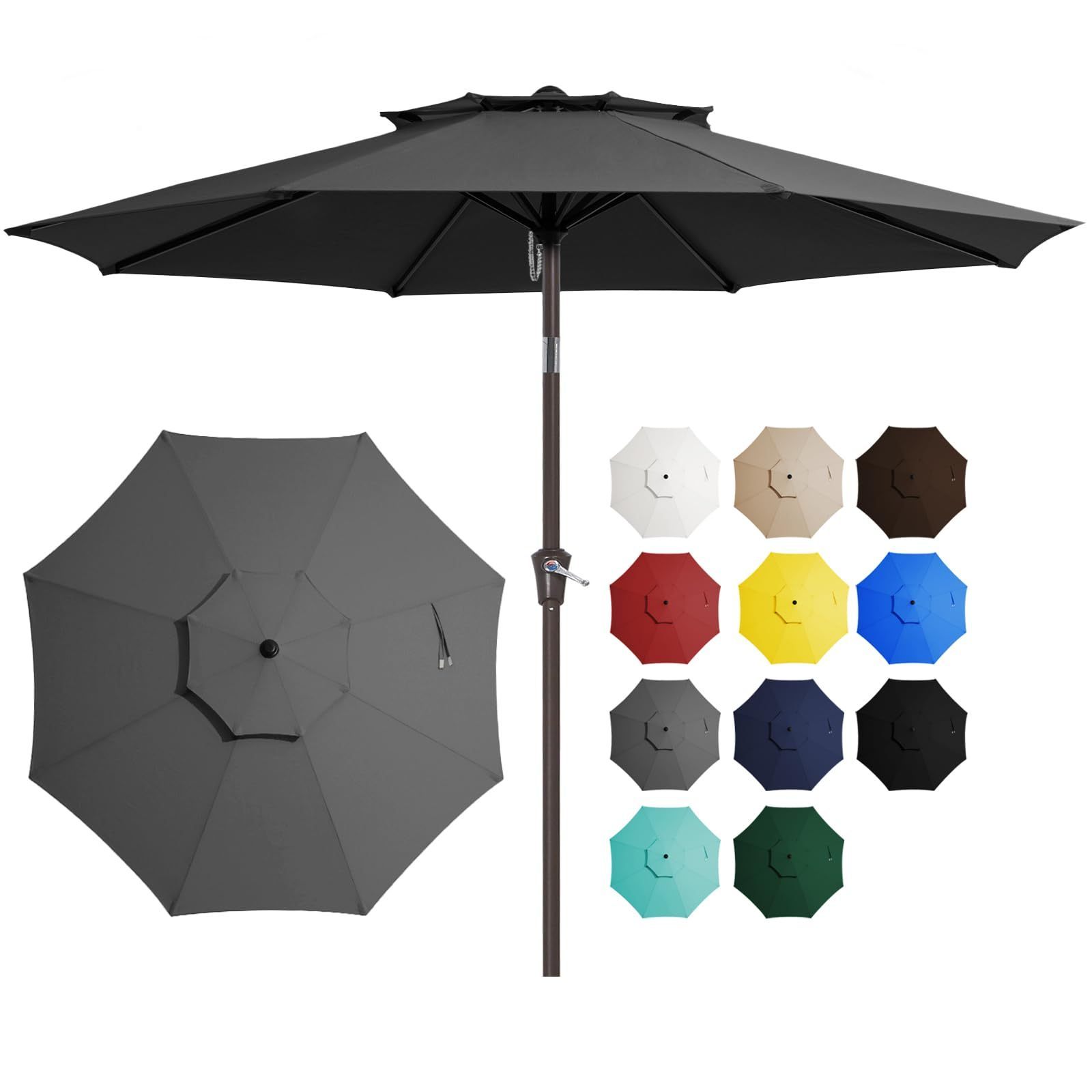 Free Sample Patio Outdoor Umbrella Beach Umbrellas For Sand UPF50+ Garden Portable Umbrella For Garden Lawn