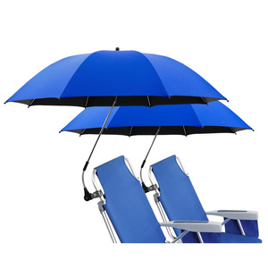 42" Chair Umbrella with Clamp SPF50+ 360 Adjustable Umbrella for Camping Chair Umbrella for Beach Wheelchair Stroller Golf