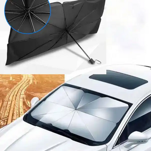 4.2m Automatic Folding Car Roof Umbrella Tent Semi Folded Portable Sun Shade Cover with Store Function Windshield Umbrella