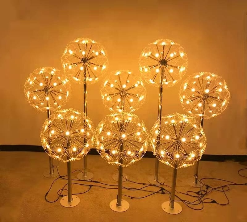 supplier decoration wholesale 1 pcs portable led decoration latern led decorative lights solar dandelion artificial