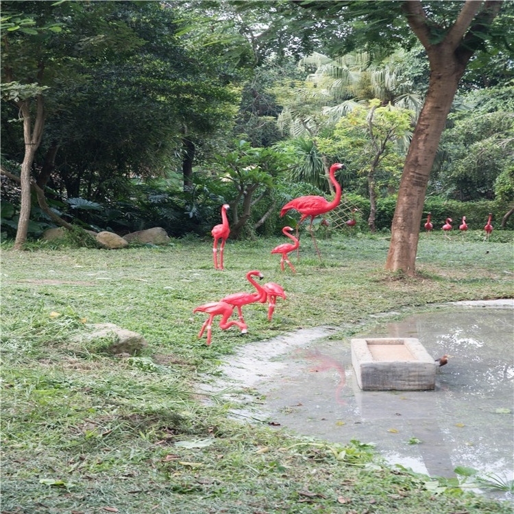 In China Factory Price IP68 waterproof Fiberglass Flamingo led neon motif light 24V decorations lamp for outdoor