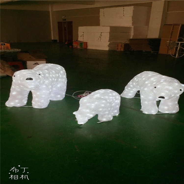 New Year Led polar bear Christmas motif light for decor, LED bear motif light