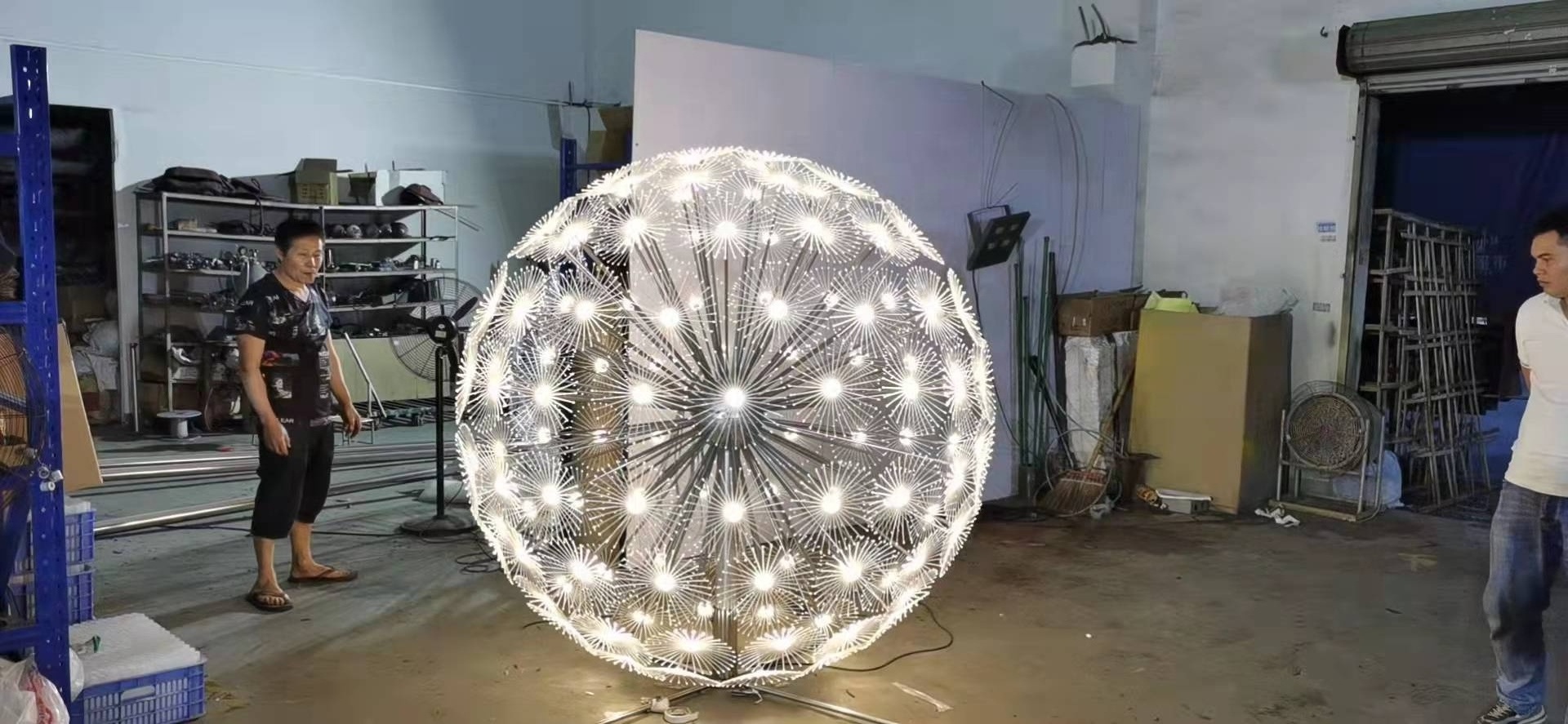 customs clearance services home decor light led decorative solar led dandelion silver ring