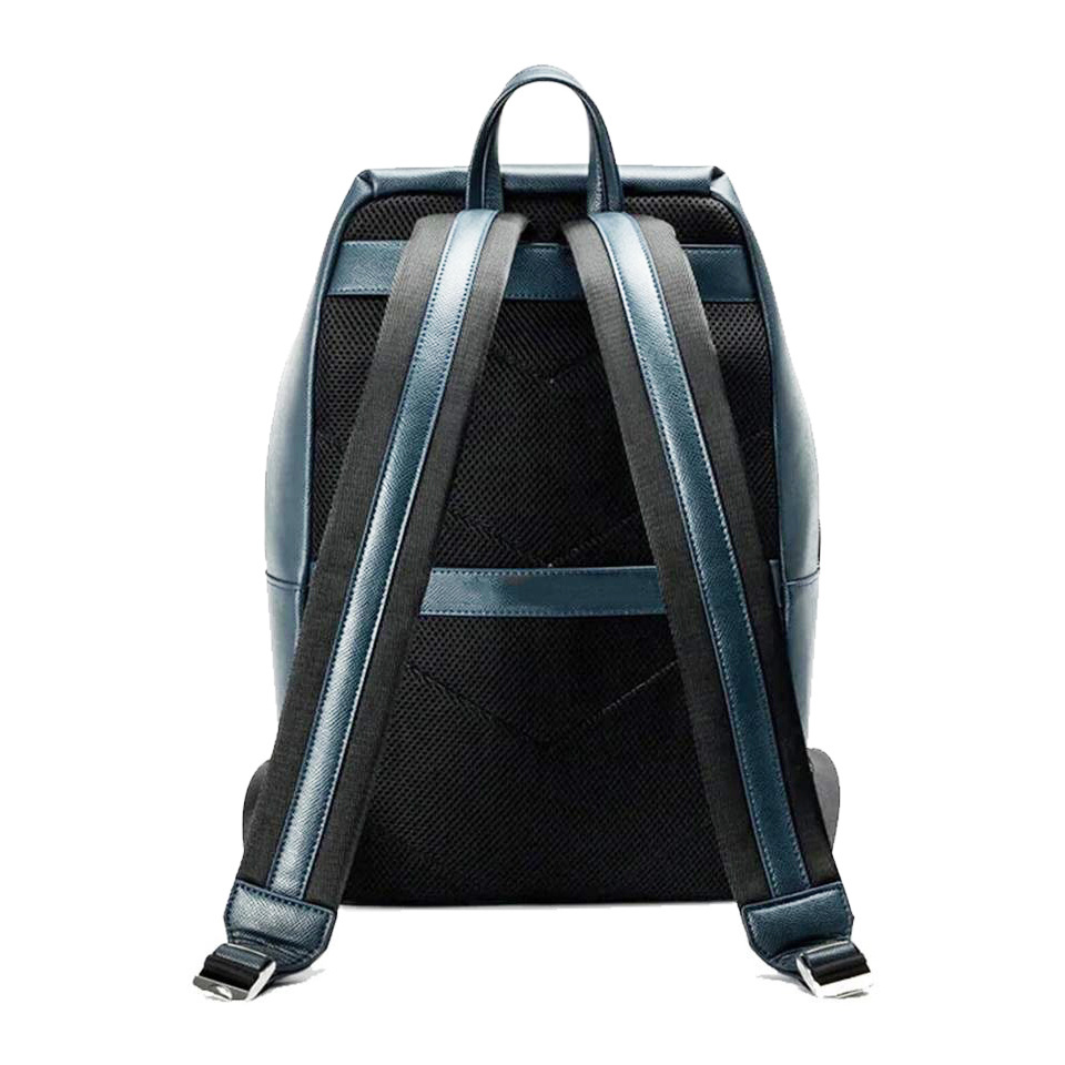 Custom Private Label Men Travel Laptop Bag 13 Inch Black Eco-friendly Vegan Luxury Leather Backpack