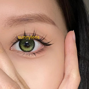 luya green color contact lens colored contact lenses cycle eye contacts cosmetic lens size 14.2 mm  eyewear  vika  lenses