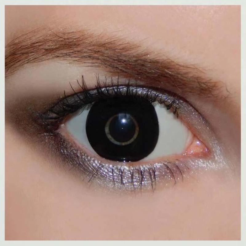 eyewear cosplay Black block  Colored Contact lens crazy lens halloween lenses color contact lens lentes de contacto de size 14.5