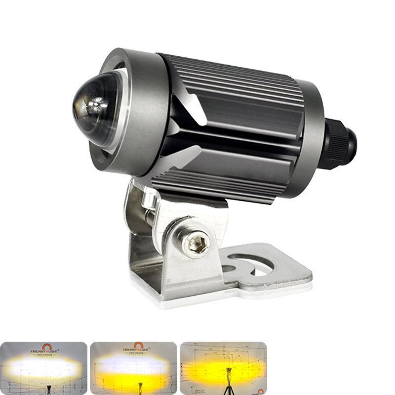 LED Motorcycle Fog Driving Lights 30W 6000Lm High Low Beam White Yellow Lighting Projector Lens Motorbike Auto Other Headlights