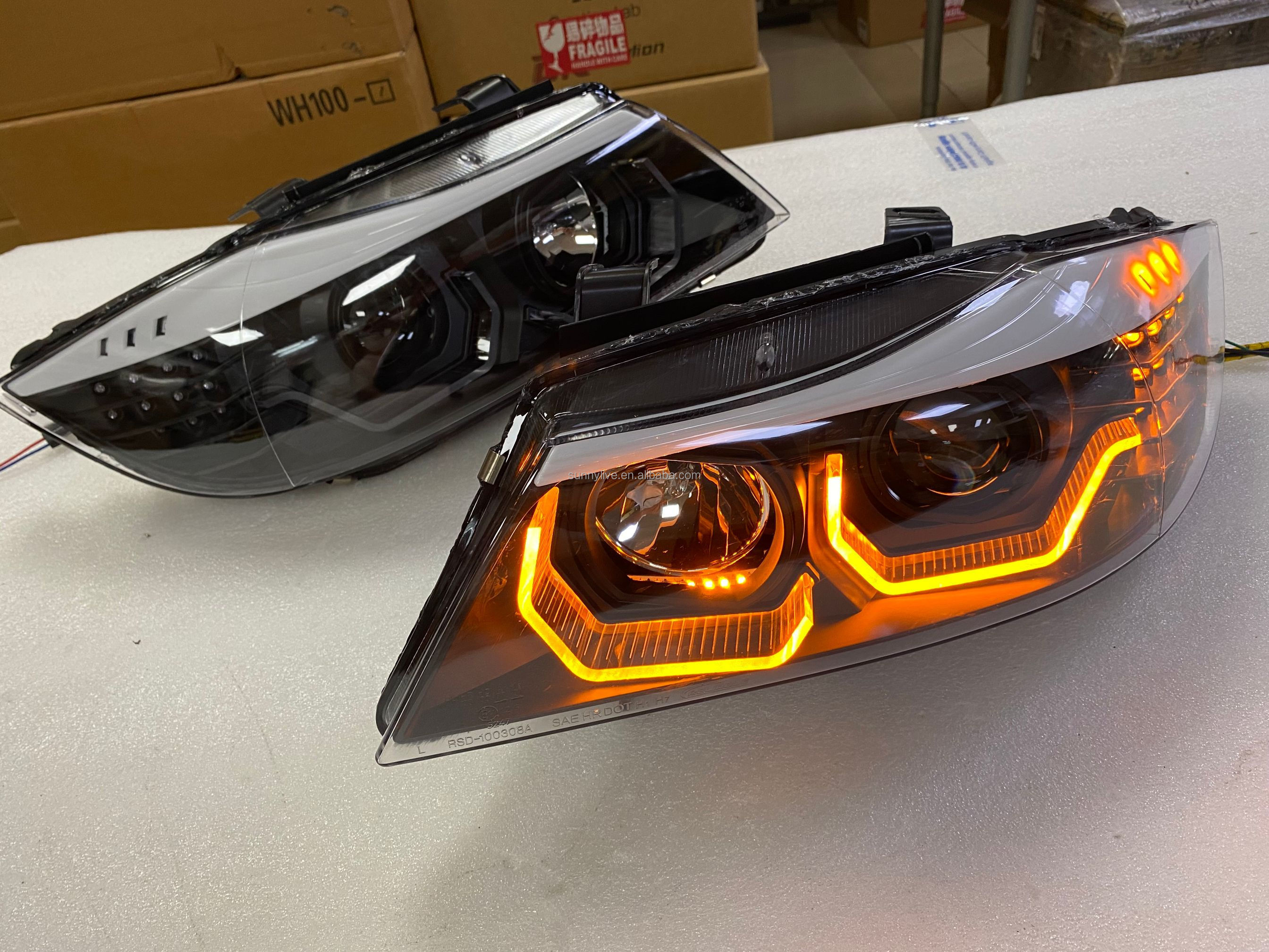 For BMW E90 330I 320I 318i led Angel Eyes headlight JYV2