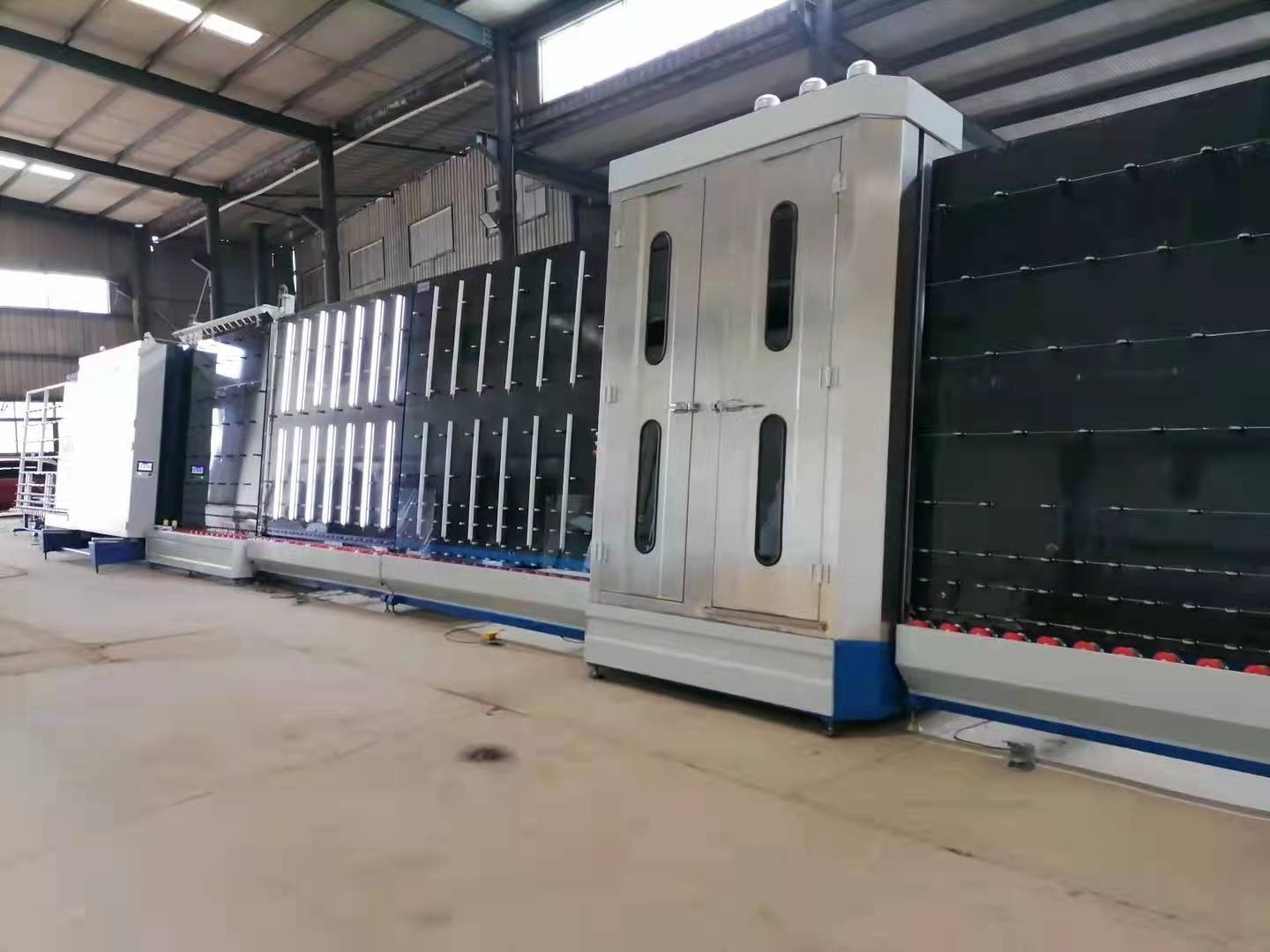 Automatic double glazing glass windows making machine